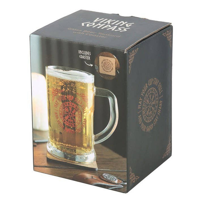Vegvísir-oluttuoppi ja lasinalunen, 500 ml