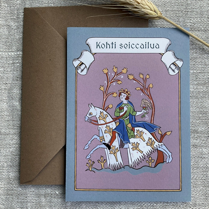 Keskiaikainen kaksiosainen kortti (sis. kuoren)