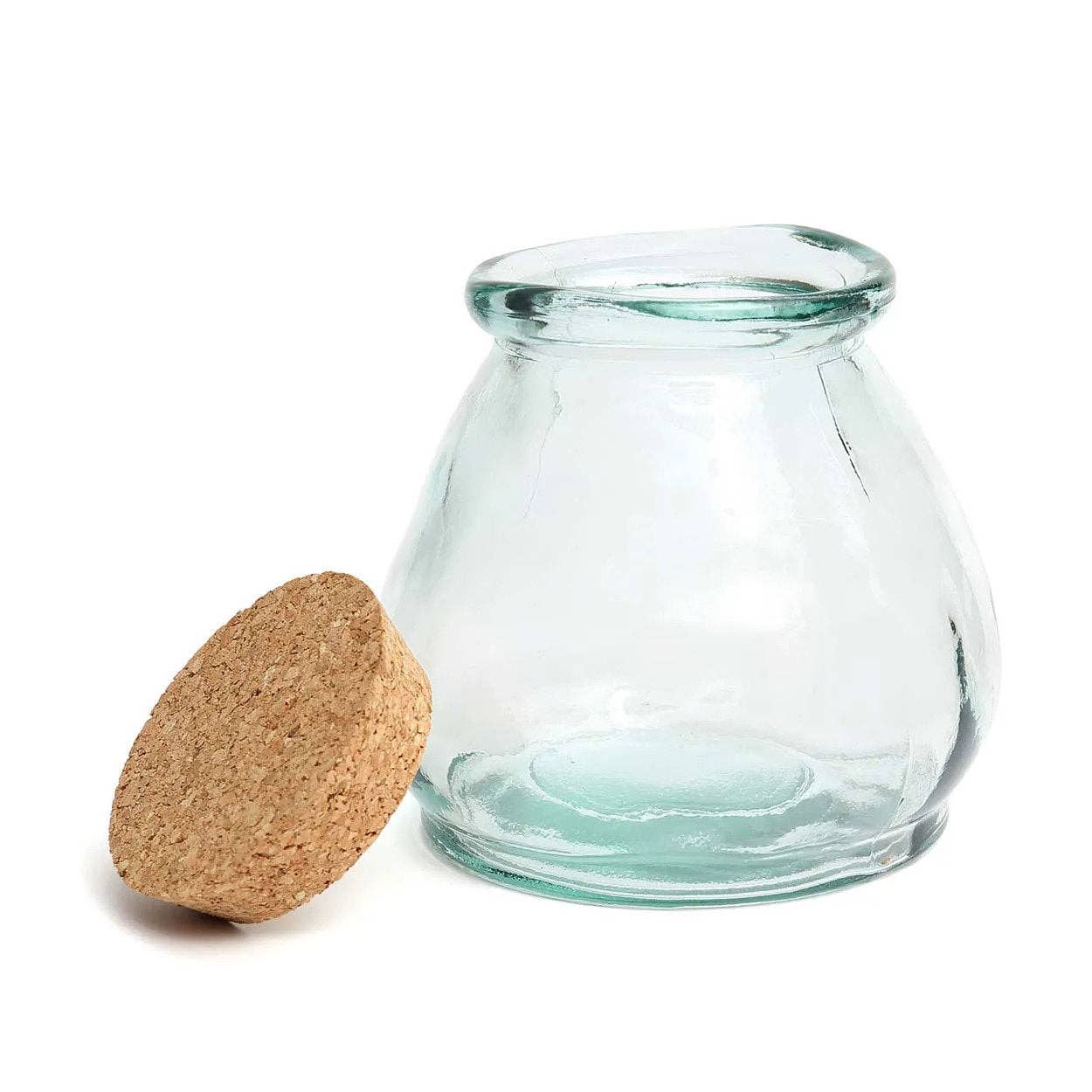 Pyöreä lasipurkki korkkikannella (M - koko)