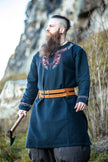 Axel-viikinkivyö, kaksinkertainen nahkavyö, konjakinruskea